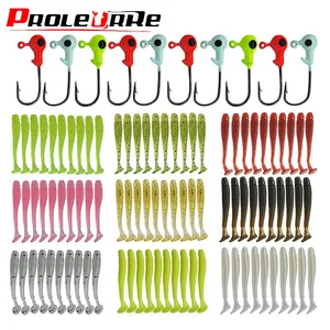 20 шт., силиконовые рыболовные крючки, 48 мм, 0,7 г