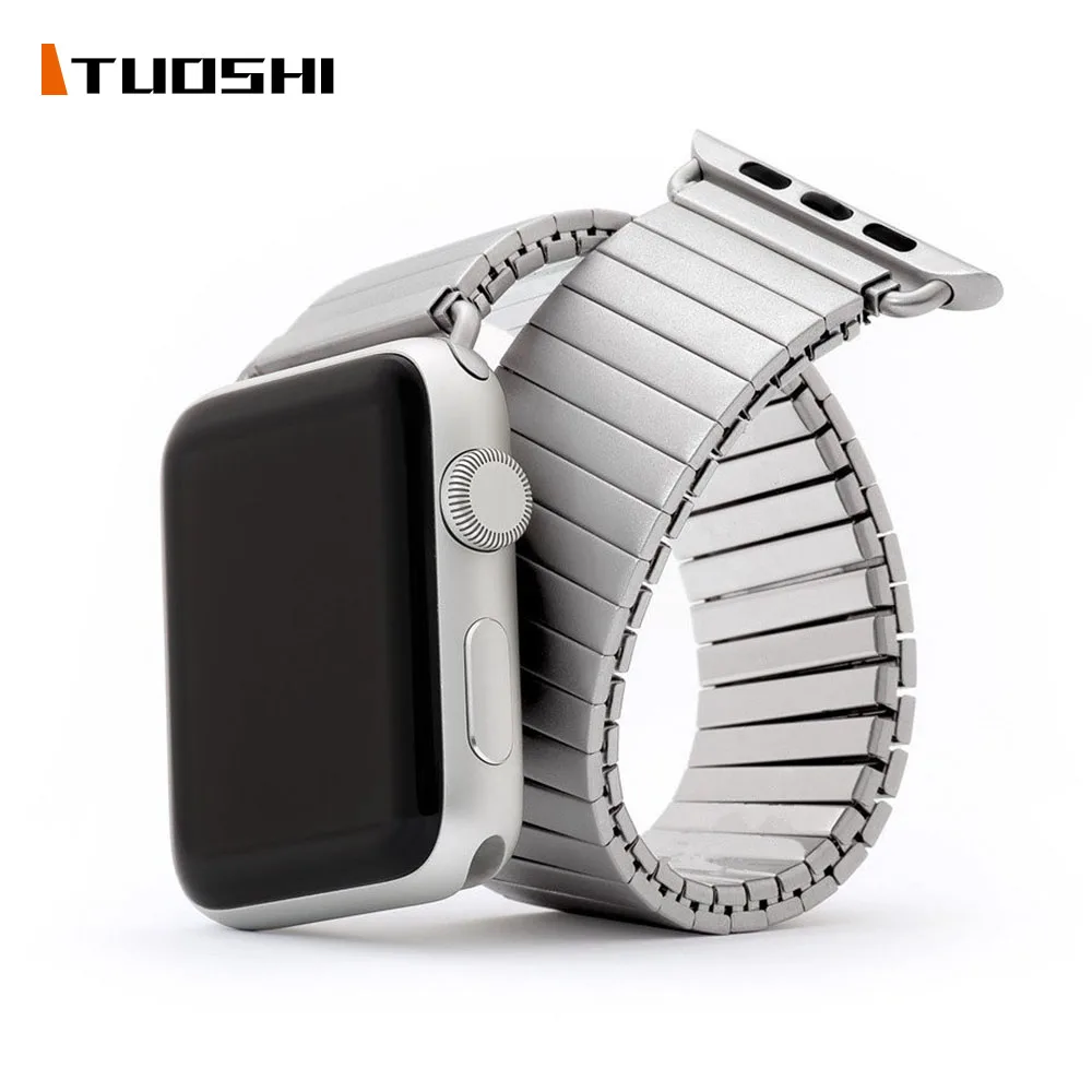 Ремешок металлический для Apple Watch Band 7 45 мм 41 гибкий браслет из нержавеющей стали