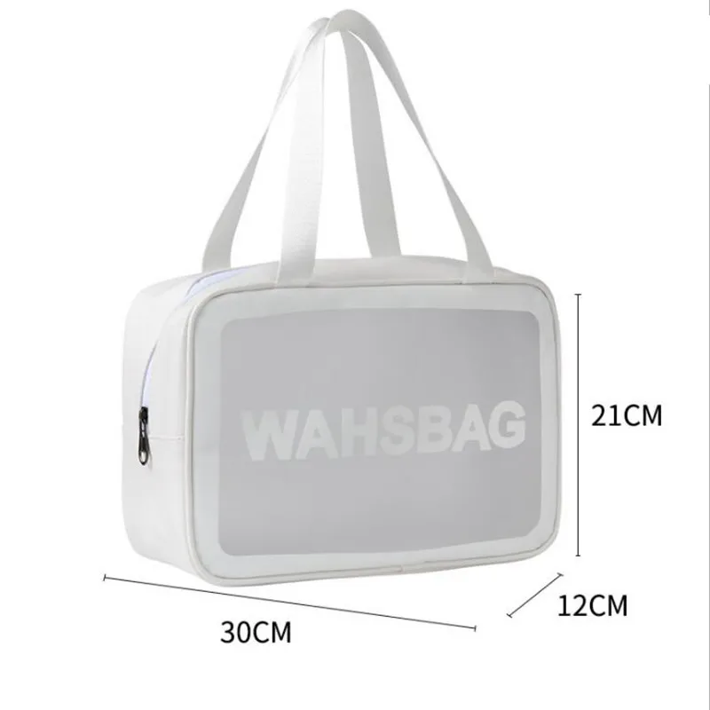 

PU Women Travel Storage Bag Toiletry Organize Waterproof PVC Cosmetic Bag Portable Transparent MakeUp Bag Female Wash Bag