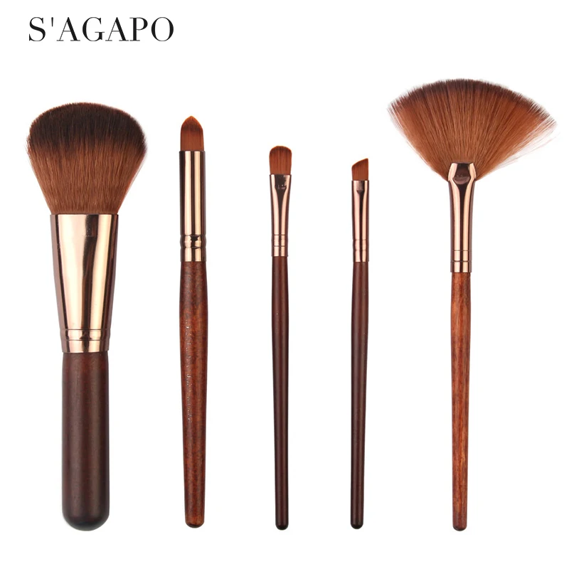 5 шт. набор кистей для макияжа с большим веером|Аппликатор теней век| |