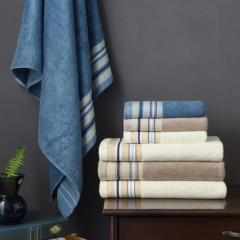 

100% Pure Cotton Adult's and children's family bath Towel Soft Absorbent Washcloth Household Gym swimming Beach towels 70x140cm