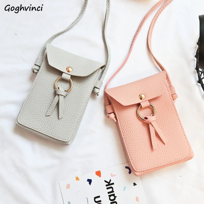 

Crossbody Bags Women Mini Phone Bag Elegant Fashion Retro Portable PU Leather Tassel Simple Solid Small Money Storage Versatile