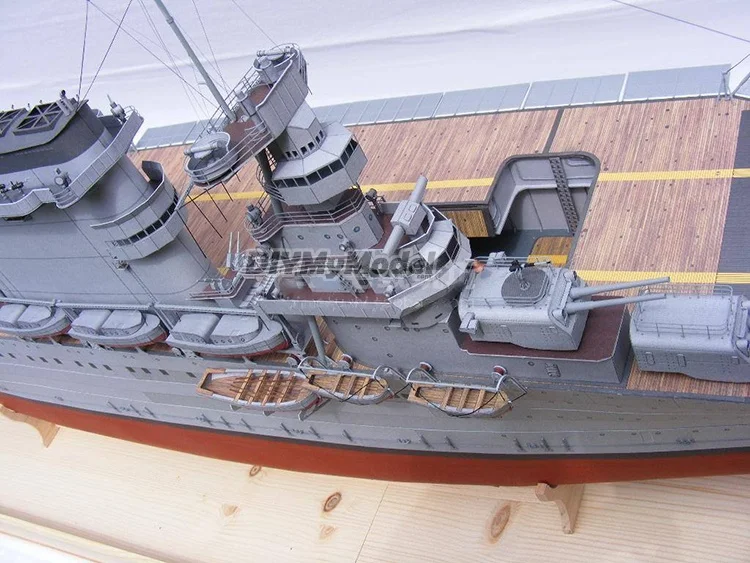 DIYMyModeI-portaaviones de EE. UU., Kit de maqueta de papel artesanal DIY de 1:200, rompecabezas de juguete hechos a mano, utillaje de pel&iacute;cula-4