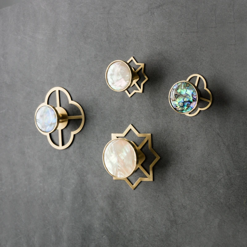 Роскошная креативная латунная ручка Ins в скандинавском стиле с крючком подставка