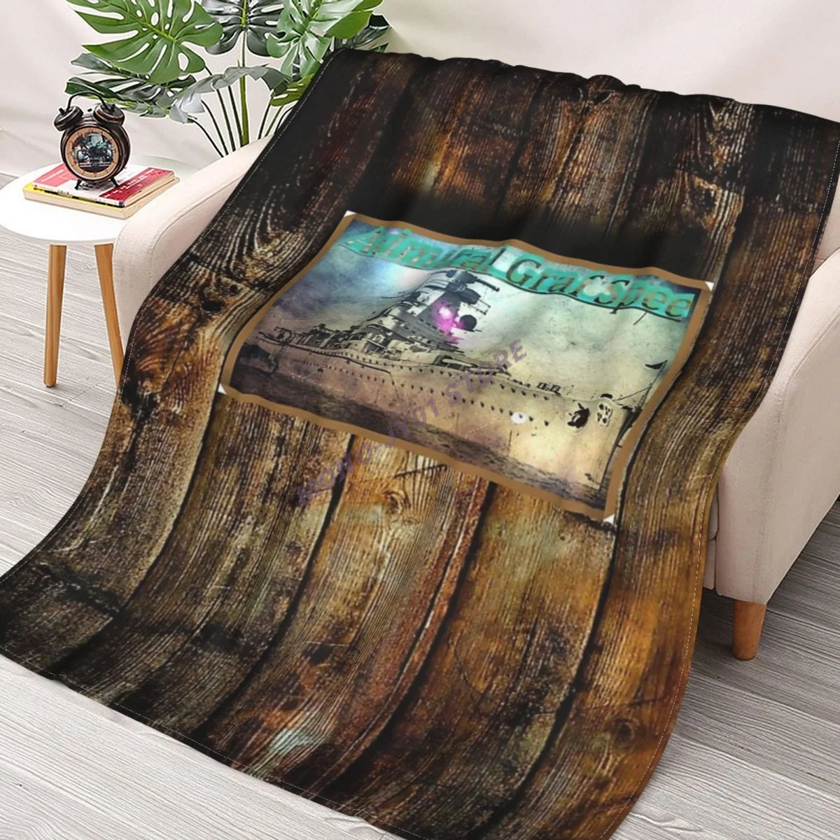 

Admiral Graf Spee Throw Blanket Sherpa Blanket cover Bedding soft Blankets