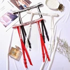 Женские сексуальные Стразы регулируемые подвязки черный красный однотонное женское интимное нижнее белье для вечеринки