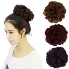 Soowee 30 Colors Synthetic Hair Headband Hair Bun Chignon High Temperature Fiber Hair Donut Roller Hairband Scrunchies Headwear