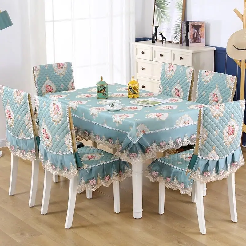 

Luxury sewing cotton chair cover dining chair cover European style home furniture cover kitchen dining table and chair cover