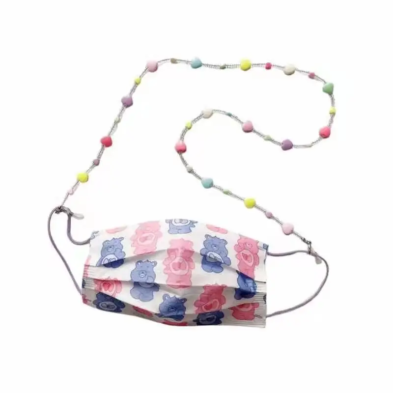 

New candy color love acrylic lanyard mask chain glasses chain mask belt