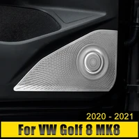 for volkswagen vw golf 8 mk8 2020 2021 2022 stainless steel car door sound stereo audio tweeter speaker cover trim accessories