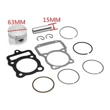 63mm PLATED Cylinder Piston 15mm Wrist Pin Ring Kit Fit Honda XL185 #13011-427-00 Motor Engine Part Motor