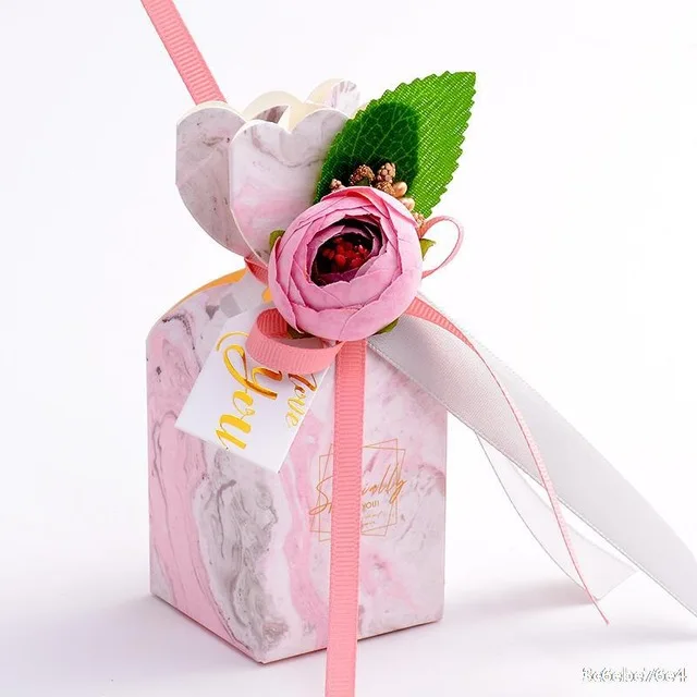 30 шт./лот ваза в форме коробки для конфет индивидуальная Свадебная коробка цветов