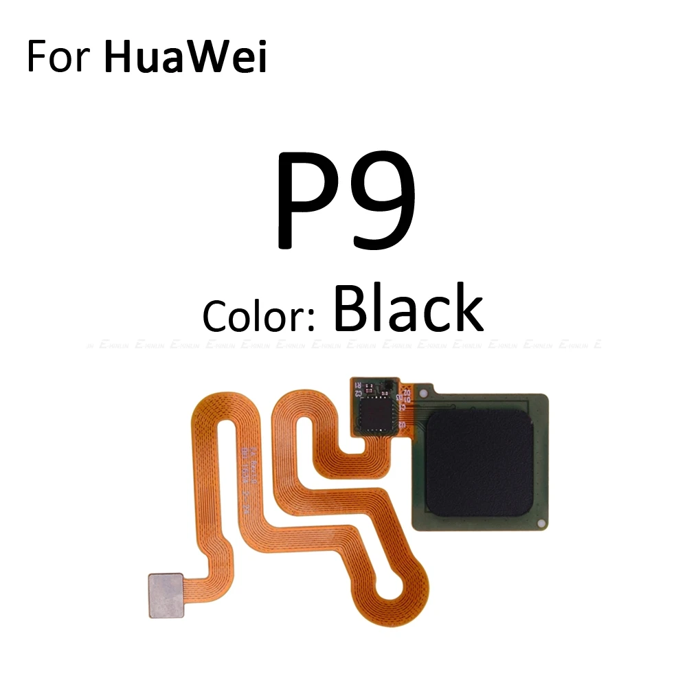 Сканер отпечатков пальцев разъем для Huawei P9 Plus P8 Lite Mini Touch sensor ID Кнопка возврата домой шлейф - Цвет: For P9 Black