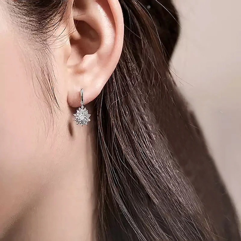 

Huitan Stylish Women Dangle Earrings Crystal Cubic Zirconia Dazzling Female Wedding Party Earring Daily Wear Statement Jewelry