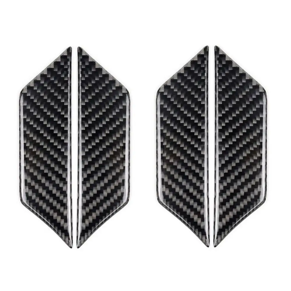 

4 шт., наклейки на дверную ручку из углеродного волокна