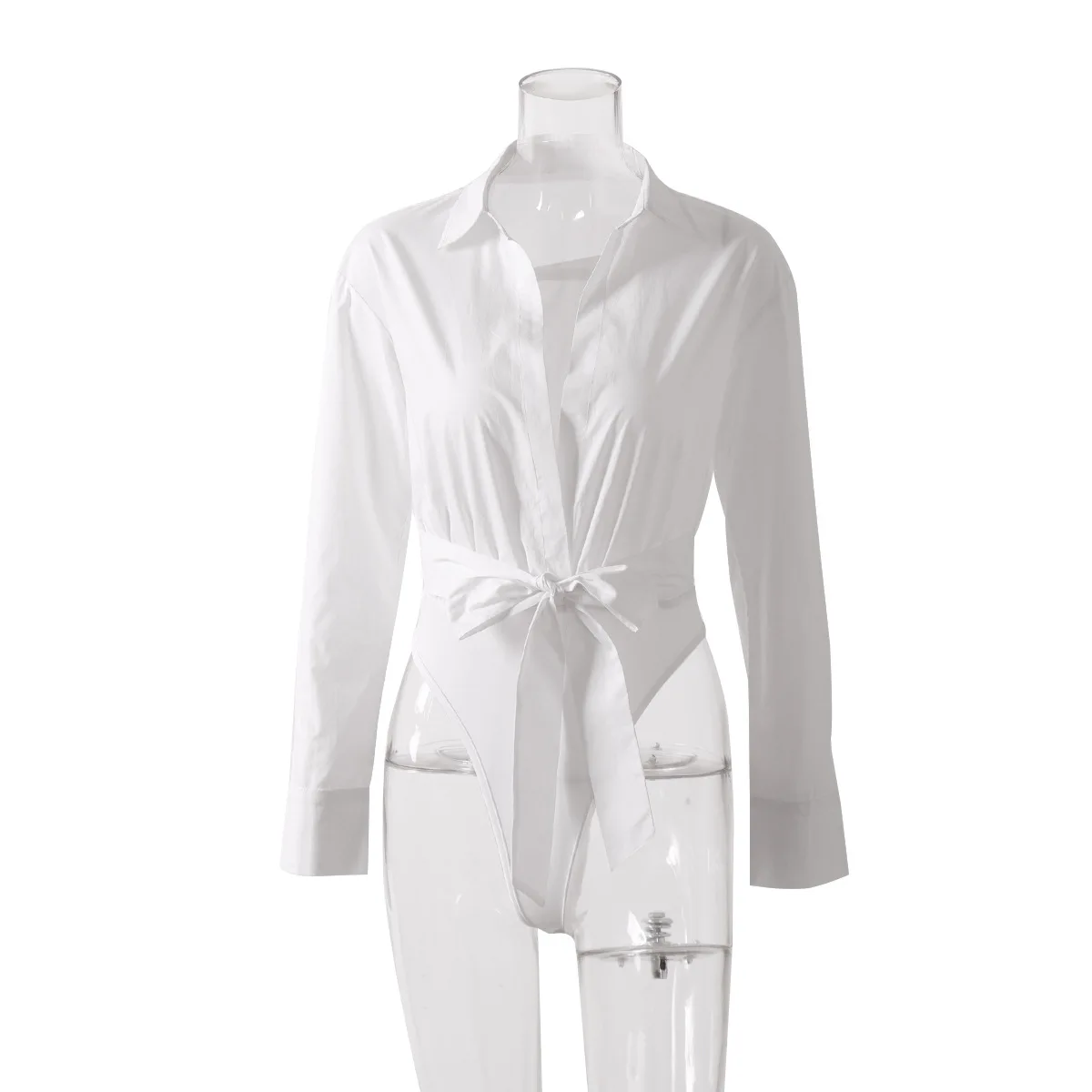 Женский комбинезон с длинным рукавом оборками бандажный крест накрест