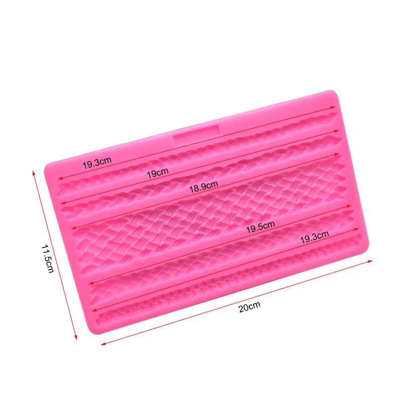 

Silicone Cake Mold DIY Fondant Cake Decorating Rope String Pattern Baking Chocolate Mould Kitchen Tool