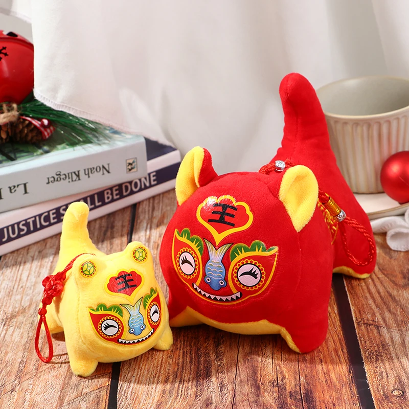 

2022 Cute Zodiac Tiger Doll Chinese New Year Tiger Mascot Doll Plush Toy Folk Tiger PendantChristmas Gift