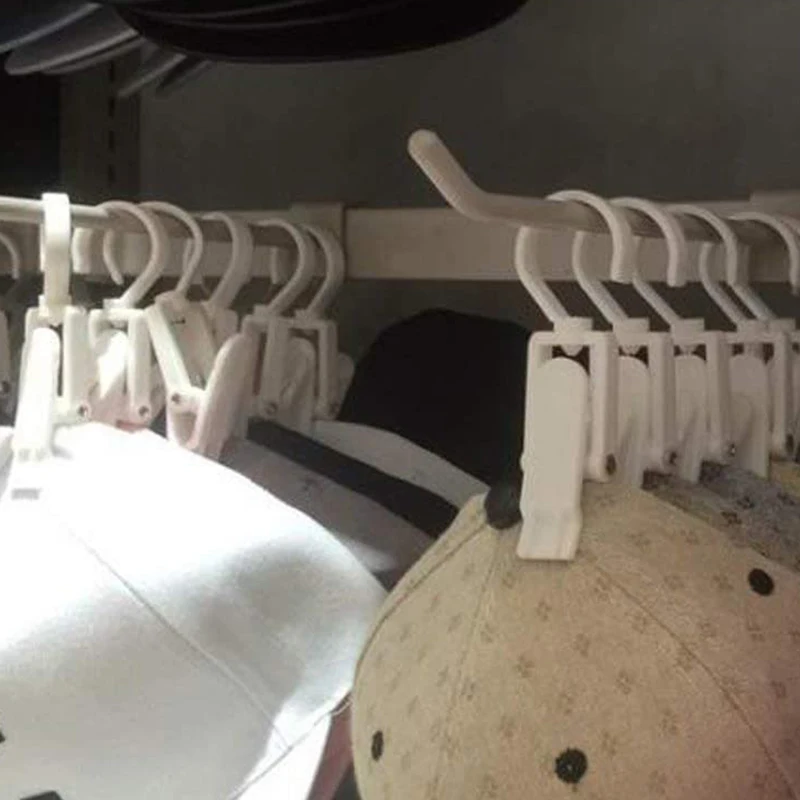 

50 PCS Super Strong Plastic Home Travel Swivel Hanging Laundry Hooks Clip(White)