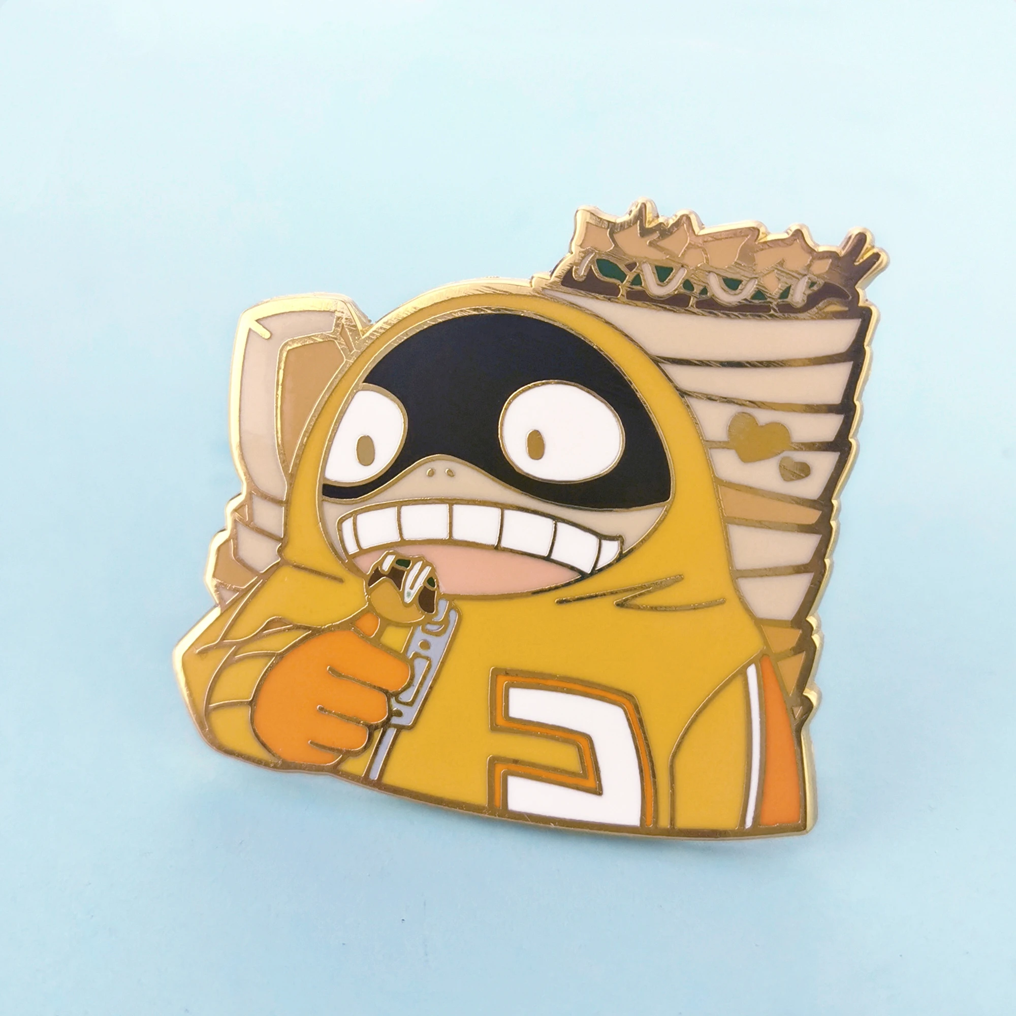 

Cute Cartoon Eat Octopus Balls Feibo Hard Enamel Pin My Hero Academia Jacket Lapel Badge Brooch Anime Game Fans Gift Jewelry