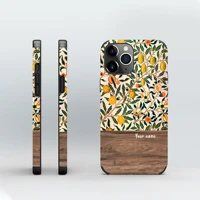 customable william morris wood grain phone case for iphone 13 13 pro 12 12 pro max 11 iphone xr 8 7 plus cover