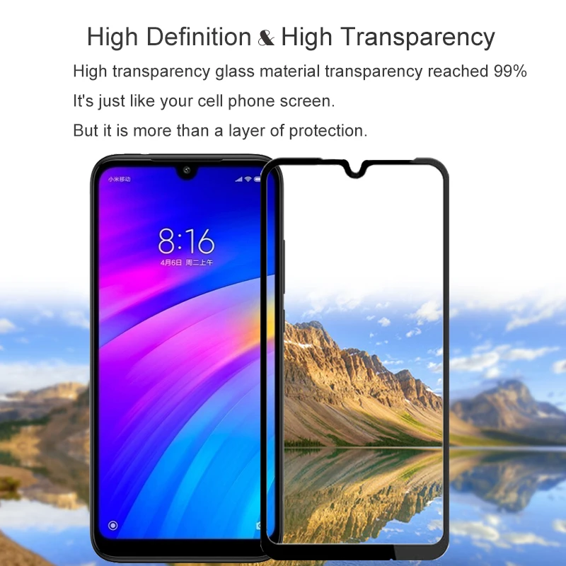 2 шт полное покрытие из закаленного стекла для Xiaomi redmi 6 6A 7 7A K20 Note 6 7 Pro, Защитное стекло для экрана для redmi S2 GO Y3