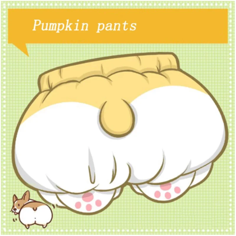 

Second Element Surrounding Super Cute Corgi Pp Pumpkin Legging Safety Pants Cute Japanese Soft Girl Lolita Home Bloomers