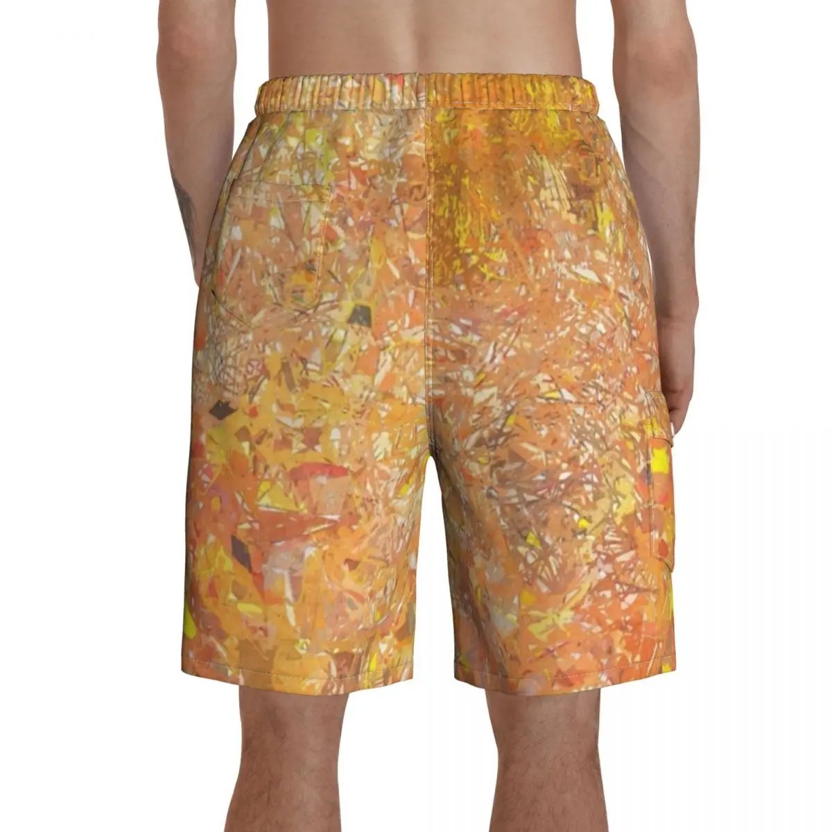 

Wheat Fields Board Shorts Pattern Bathing Swimming Trunks Polyester Men Swim Trunks