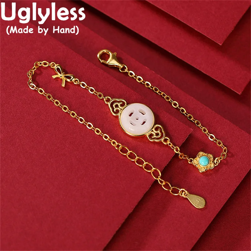 

Женский браслет из серебра 925 пробы с БИРЮЗОВЫМИ камнями