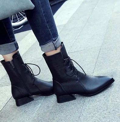 Ботинки Челси однотонные классические оксфорды с острым носком без застежки из