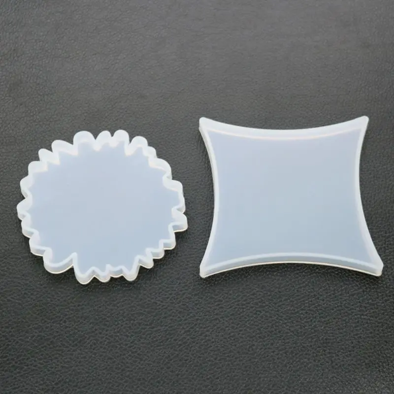 

DIY Coaster Carfts Epoxy Mold UV Resin Crystal Round Maple Leaf Silicone Molds