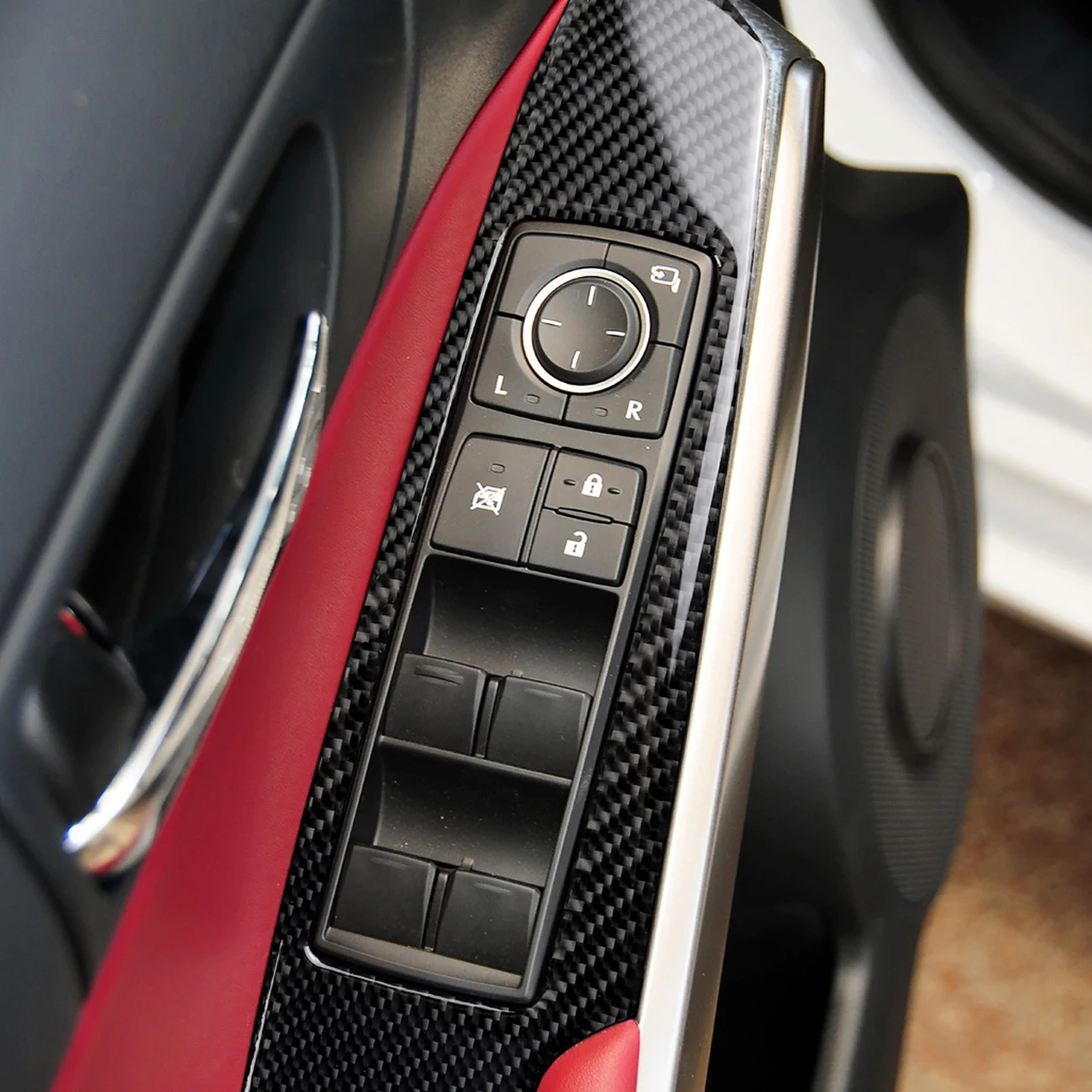 

4 шт., подъемные ключи из углеродного волокна для салона Lexus IS250 2013-2020