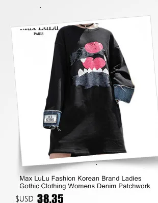 Max LuLu Роскошные брендовые камуфляжные футболки Harajuku для девочек, женская черная длинная футболка с блестками, Женская 3d футболка большого размера