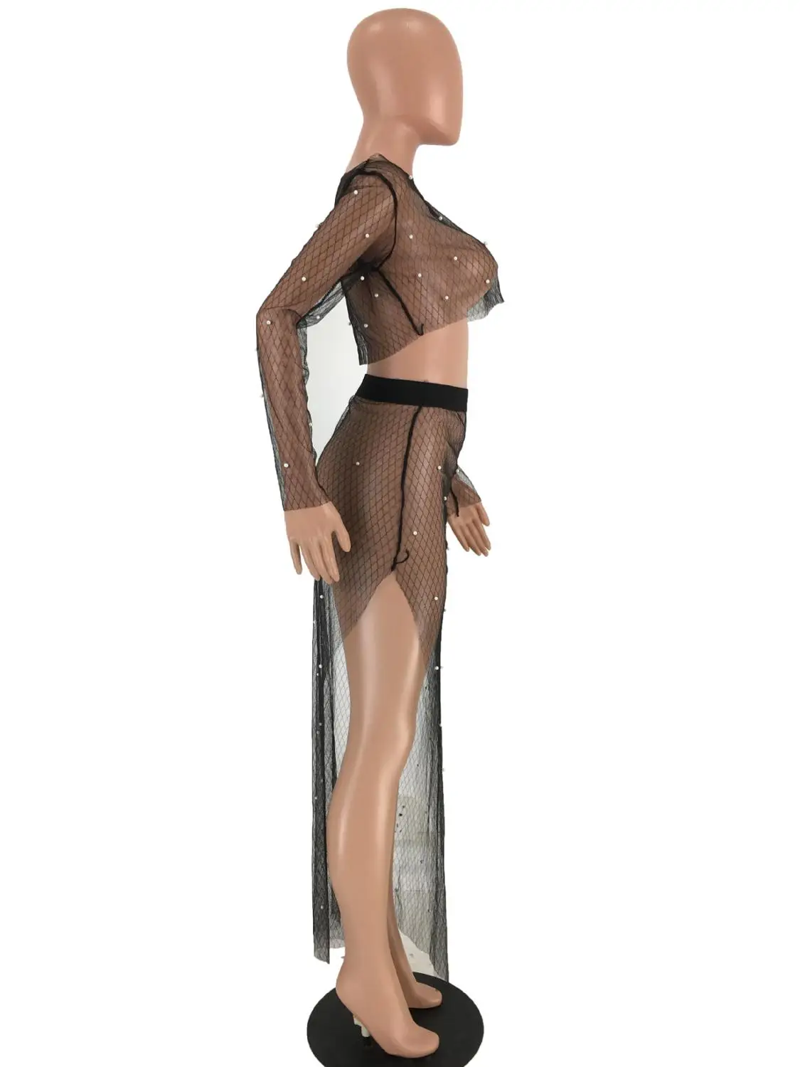 BKLD 2019 женские прозрачные сексуальные сетчатые пляжные летние украшенные бисером