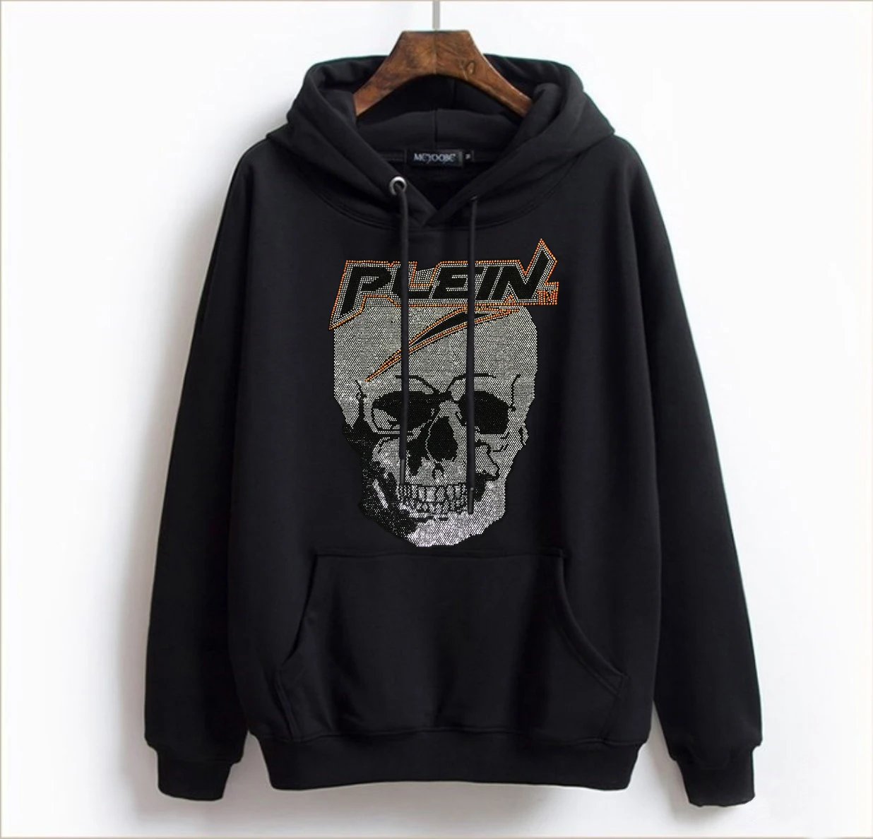 Мужские хлопковые толстовки с длинным рукавом повседневные пуловеры блестящими