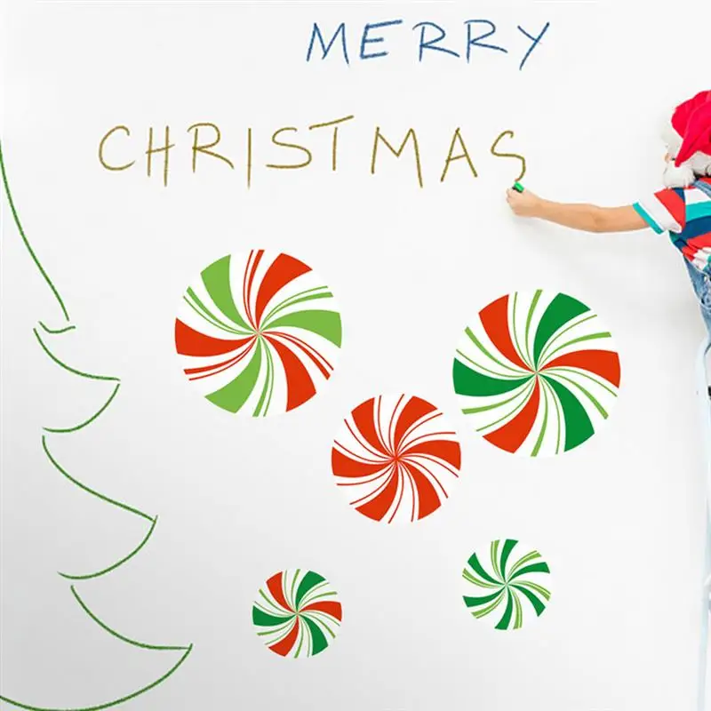 12 шт. Рождественская наклейка на пол круглая конфетная напольная &quotЛестница&quot