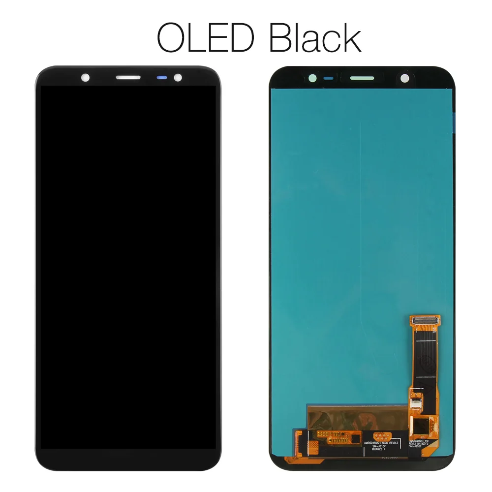 Black AMOLED 6 дюймов для samsung Galaxy J8 J810 ЖК-дисплей сенсорный экран сенсор дигитайзер для SM-J810M J810F J810Y запасные части - Цвет: Black