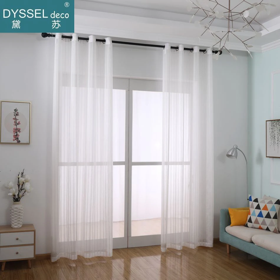 Льняные полупрозрачные тюлевые шторы Dyssel Deco