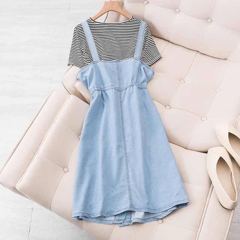 Лето 2019 большой размер женская тонкая полосатая футболка с надписью Fat Sister +