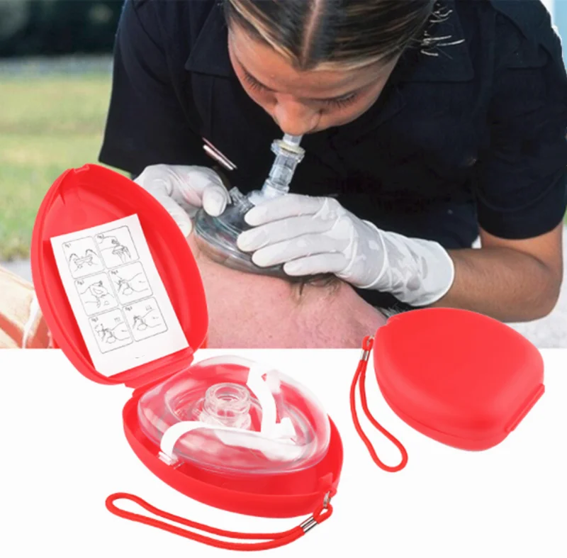 1PC 1 шт. аварийные маски первой помощи CPR дыхательная спасательная маска рот дыхание односторонний клапан инструменты обучение дыхательная маска - Цвет: 1PC