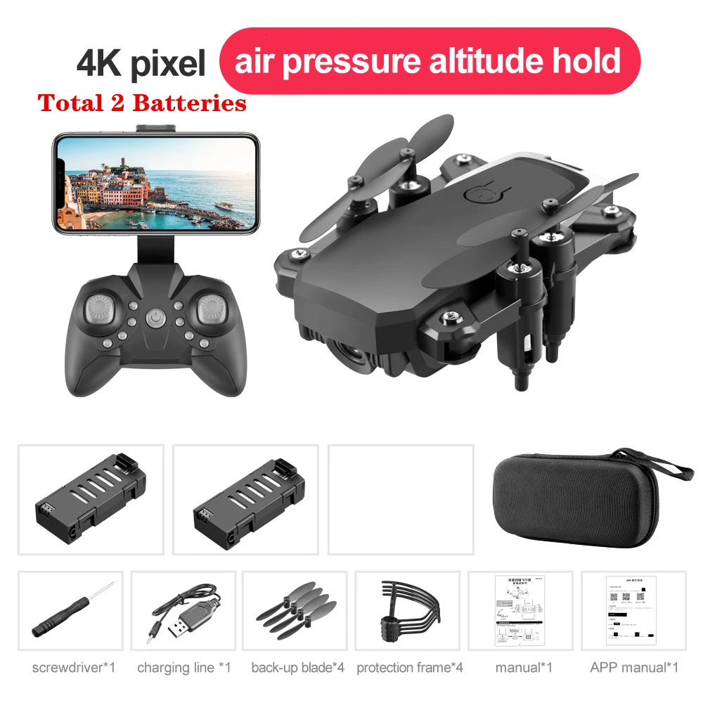 Радиоуправляемый вертолет LF606 видеосъемка Квадрокоптер WiFi fpv 4K HD камера удержание высоты пульт дистанционного управления Квадрокоптер лучшие игрушки для начинающих - Цвет: B2-Carry Box-4K