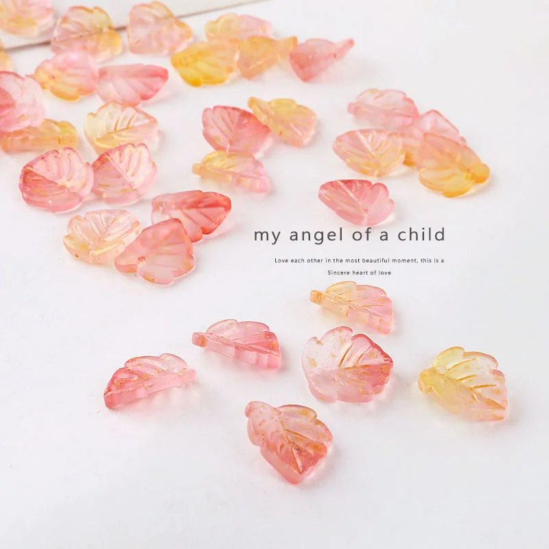 

20 шт., хит продаж, подвеска в виде листа, женские серьги-капли, цветной глазурь, кристалл, кленовый лист, листья тыквы, сделай сам, ювелирное из...