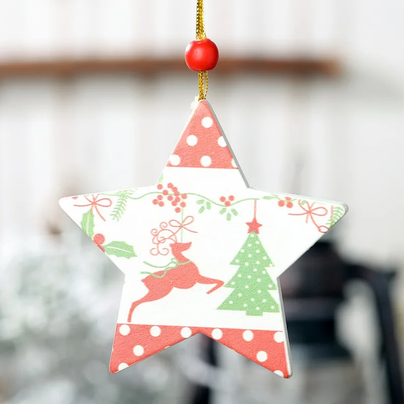 1 шт. деревянная рождественская подвеска Рождественская елка падающие украшения