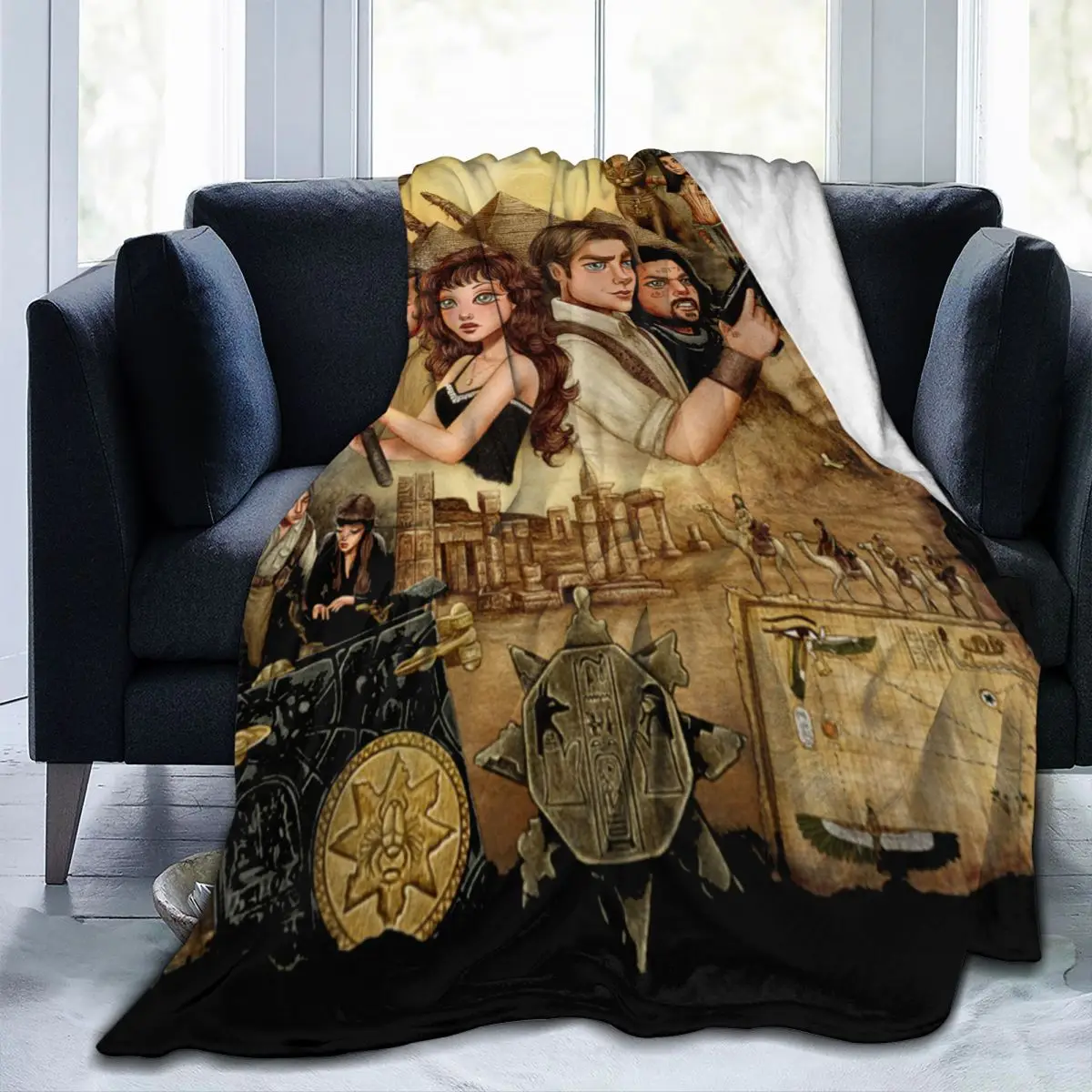 

Sofa Decor Movie The Mummy Film Throw Blanket Gifts For Kids Winter Flannel Blankets and Throws