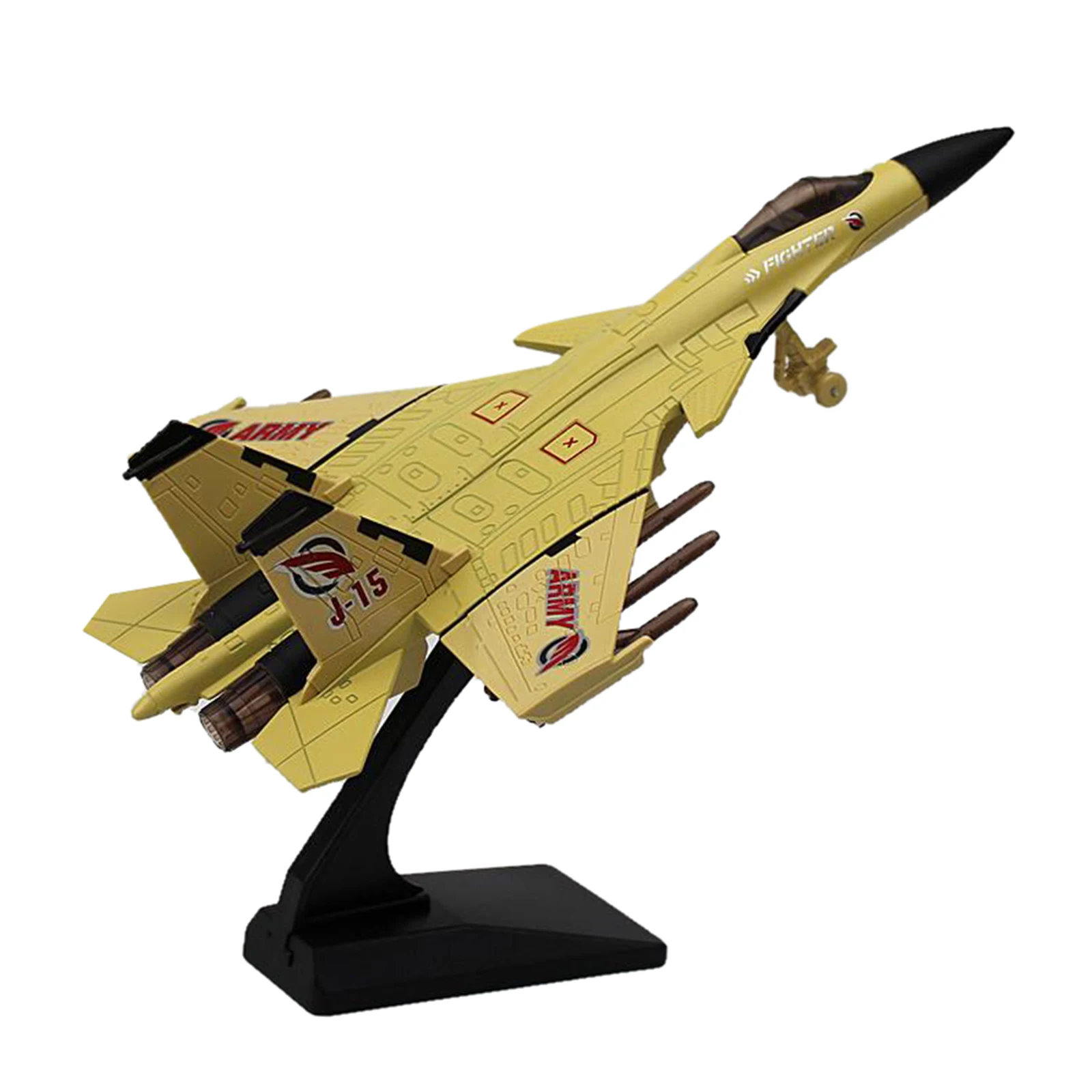 

1:100 Scale China J15 Plane Model Airplane Model Aircraft Model Diecast Airplanes Planes Yellow for Kids Adults