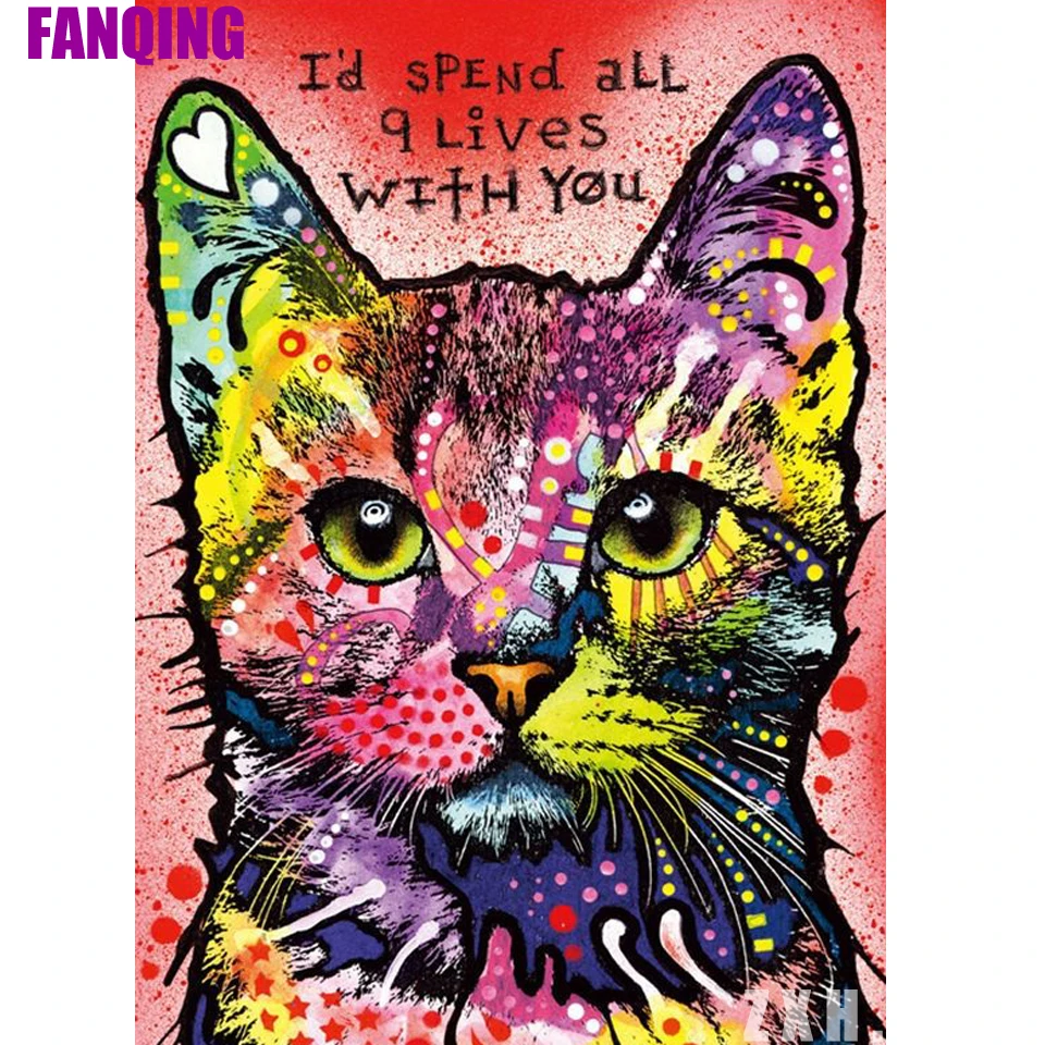 

Алмазная 5d картина «сделай сам», живопись, кот, вышивка крестиком, мозаика, полная квадратная, круглая, стразы, любимый подарок, ручная работ...