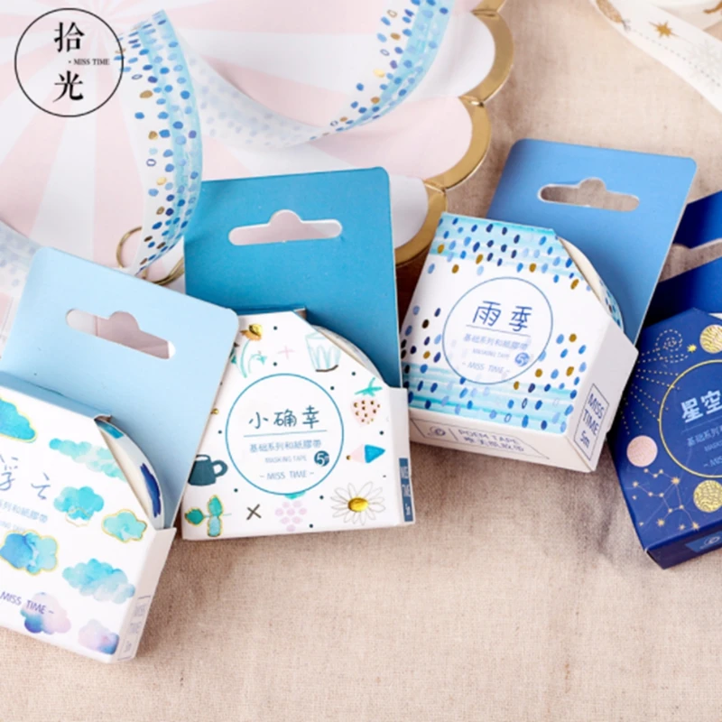 Kawaii лес счастливый Единорог Фламинго танцы позолота васи клейкая лента DIY Скрапбукинг наклейка этикетка ремесло маскирующая лента