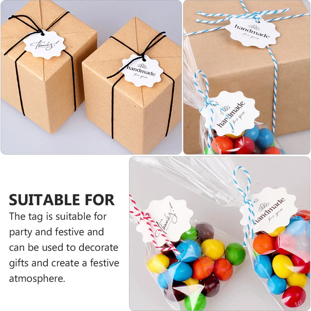 

200Pcs Lovely Cards Gift Hanging Tags Simple Cards Decortion Wishing Cards
