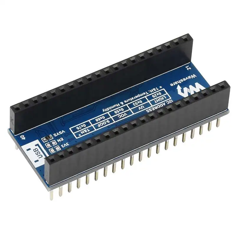 Модуль датчиков окружающей среды Waveshare для Raspberry Pi Pico шина I2C сбор данных о