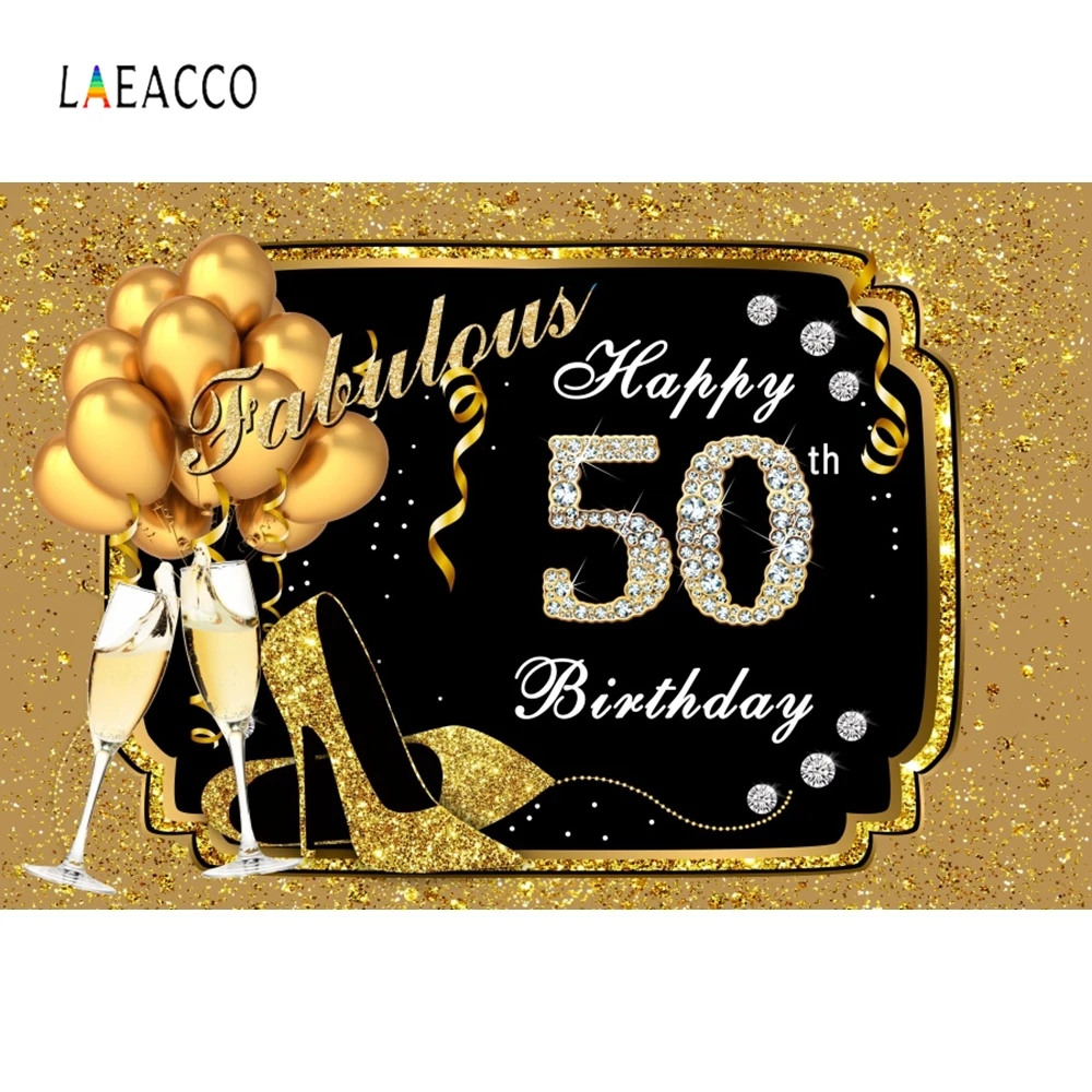 Фоны для фотосъемки Laeacco 30 40 60 50-й день рождения воздушные шары высокие каблуки